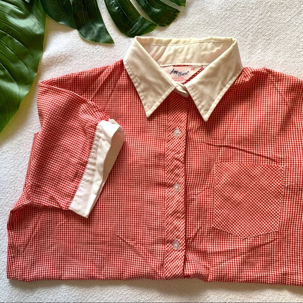 VINTAGE 80s Amy Barr Button Down Shirt